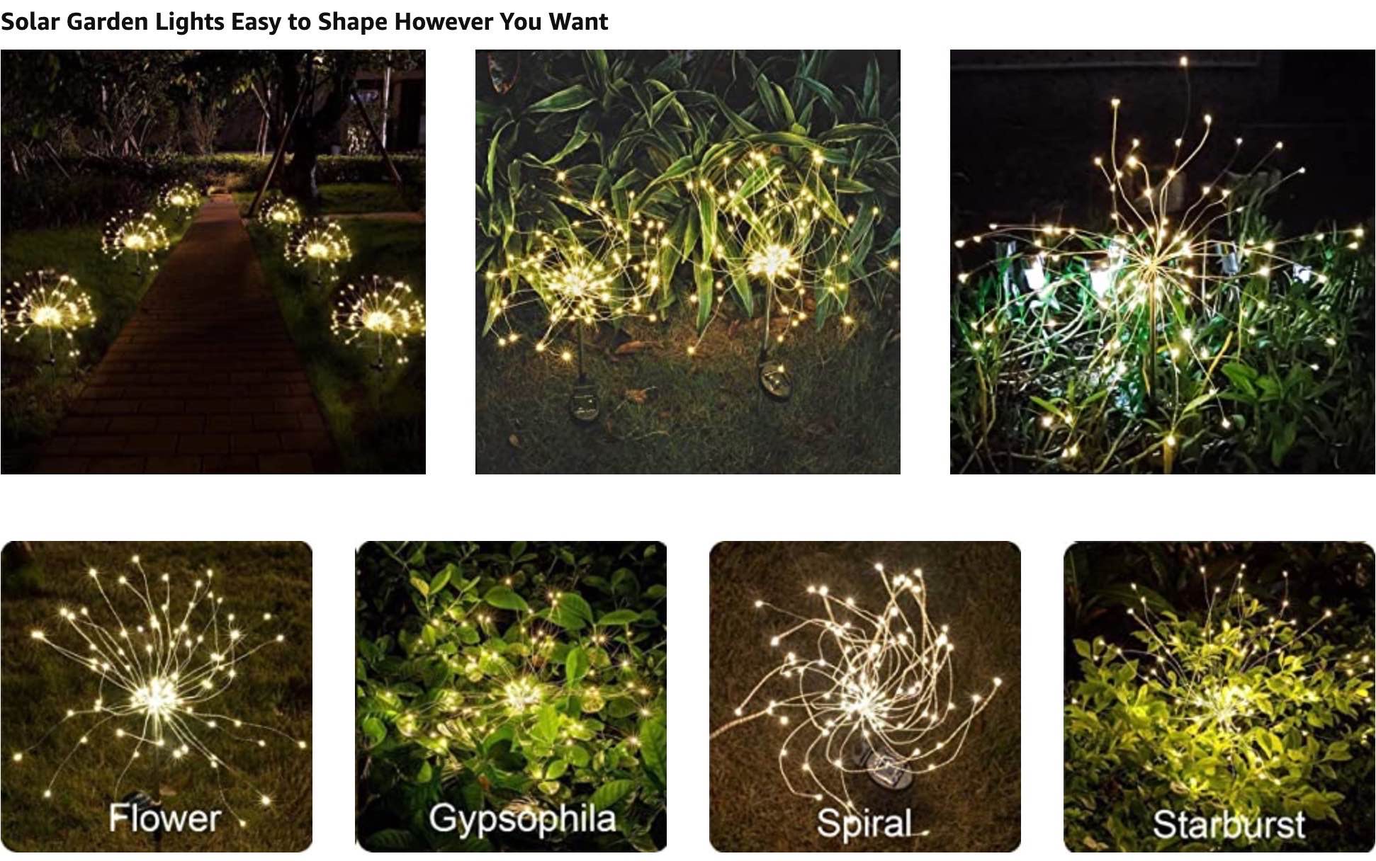 solar fireworks lights