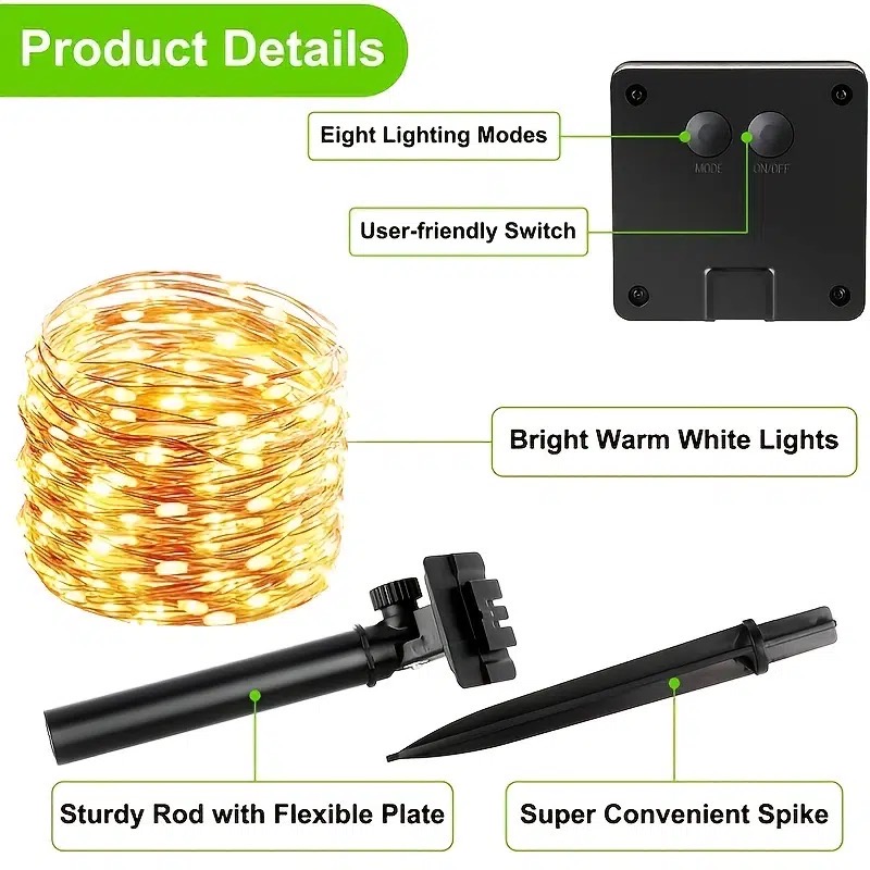 solar fireworks lights